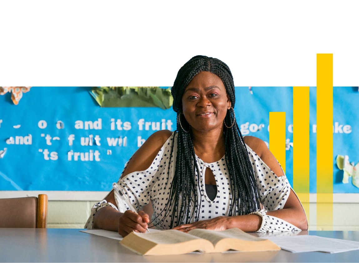 Research & Insights - woman at table cutout